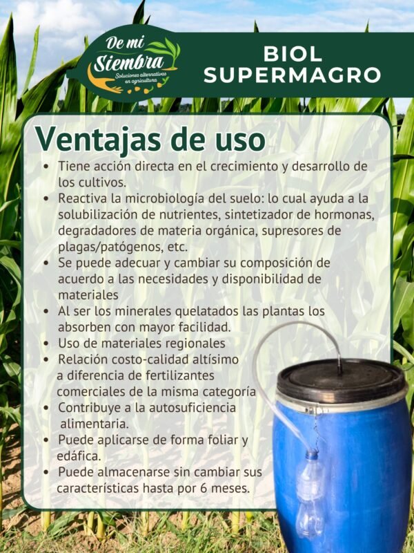 Paquete de minerales para elaborar biofertilizante biol supermagro 200 litros