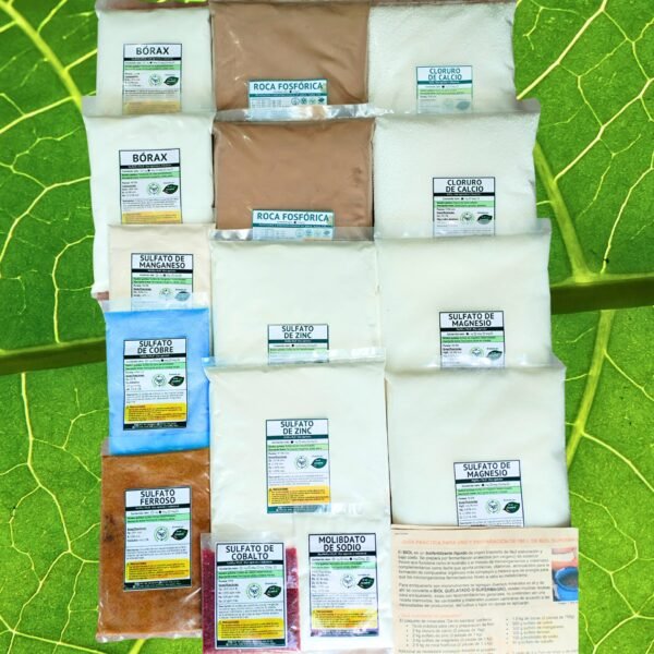 Paquete de minerales para elaborar biofertilizante biol supermagro 200 litros