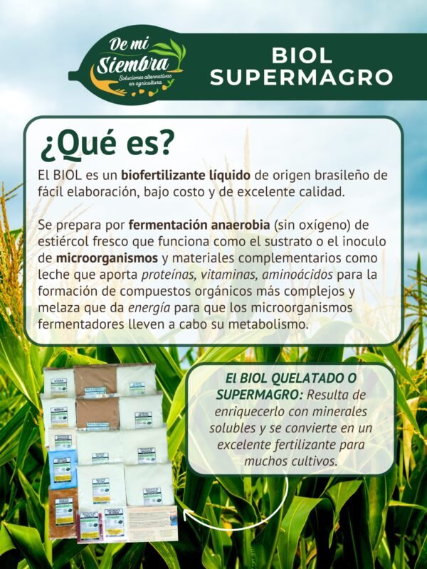 Paquete de minerales para elaborar biofertilizante biol supermagro 200 litros