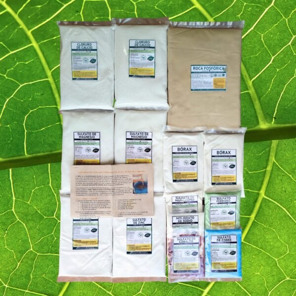 Paquete de minerales para elaborar biofertilizante biol supermagro 100 litros