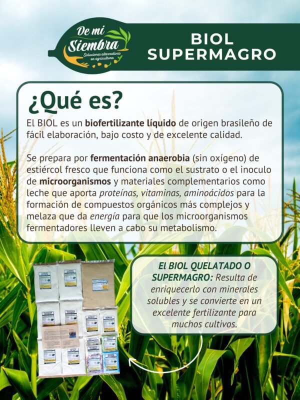 Paquete de minerales para elaborar biofertilizante biol supermagro 100 litros