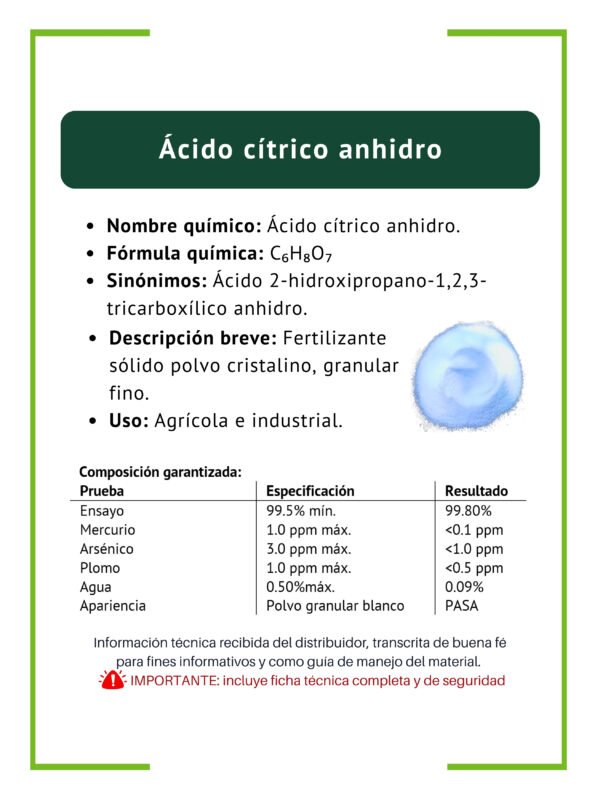 Ácido Cítrico 1 kg
