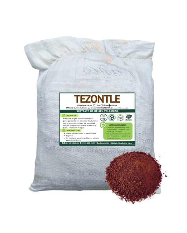 Tezontle 25 litros Tezontle