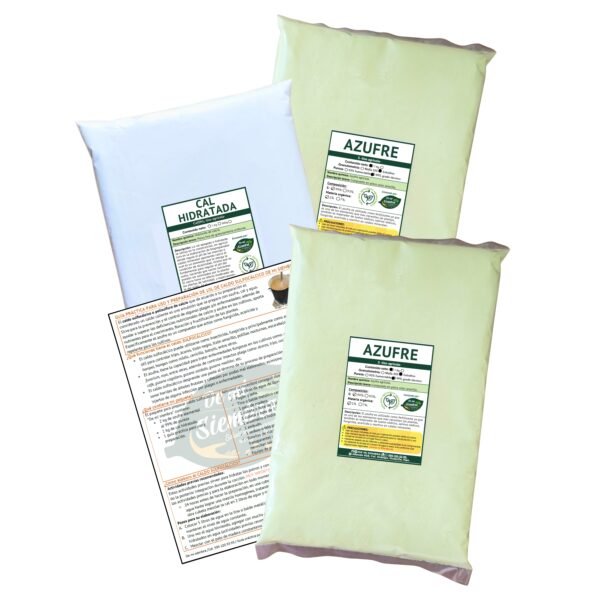 caldo sulfocálcico azufre + cal, paquete p preparar 10 litros
